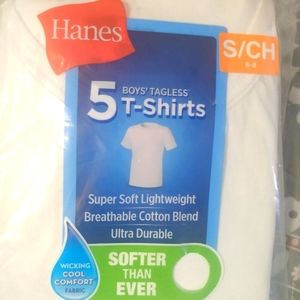 Hanes Boys Tagless T-Shirts 5Pk